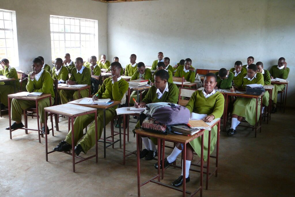 Klassenraum der Sanu Technical Secondary School
